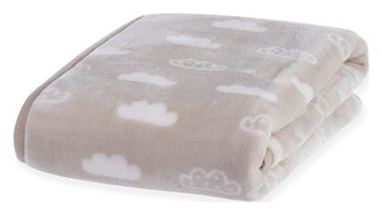 Nef-Nef Homeware Κουβέρτα Κούνιας Clouds Βελουτέ Μπεζ Μπεζ 100x140εκ.