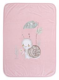 Nef-Nef Homeware Κουβέρτα Κούνιας Cute Snail Pink 100x140εκ.