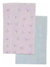 Nef-Nef Homeware Mon Petit Jardin Σετ Βρεφικά Σεντόνια Κούνιας Βαμβακερά Ροζ 70x120εκ. 2τμχ