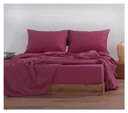 Nef-Nef Homeware Μονό 100x200+30εκ. με Λάστιχο Basic Bordo