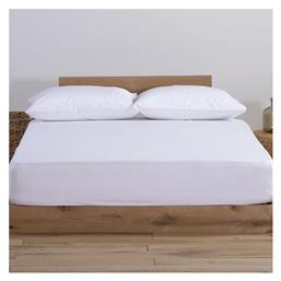 Nef-Nef Homeware Σεντόνι Διπλό με Λάστιχο 140x200x30εκ. Jersey White