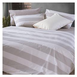 Nef-Nef Homeware Σετ 160x200+35εκ. με Λάστιχο Casual Stripe Ecru