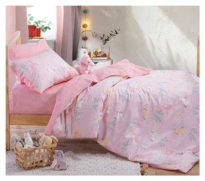 Nef-Nef Homeware Σετ Σεντόνια Μονά Βαμβακερά Unicorn Forever 170x260cm