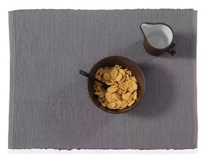Nef-Nef Homeware Σουπλά Υφασμάτινο Γκρι 48x33cm 2τμχ