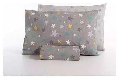 Nef-Nef Homeware Stars Above Σετ Παιδική Παπλωματοθήκη Μονή με Μαξιλαροθήκη Βαμβακερή Γκρι 160x240εκ.