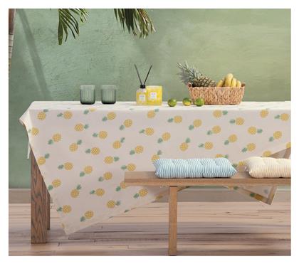 Nef-Nef Homeware Τραπεζομάντηλο Βαμβακερό Αλέκιαστο DELICIOUS Ecru/lime 140x180εκ.