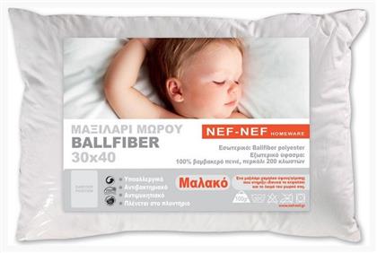 Nef-Nef Homeware Βρεφικό Μαξιλάρι Ύπνου Ballfiber Λευκό 30x40εκ. από το Spitishop