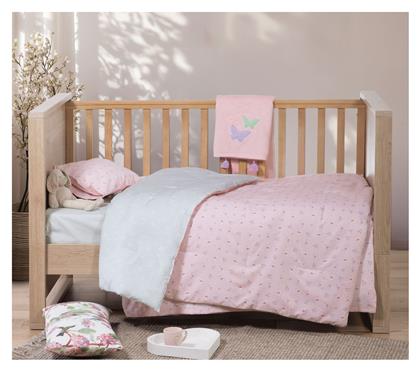 Nef-Nef Homeware Wings Of Joy Βρεφικό Κουβερλί Βαμβακερό Ροζ 110x140cm