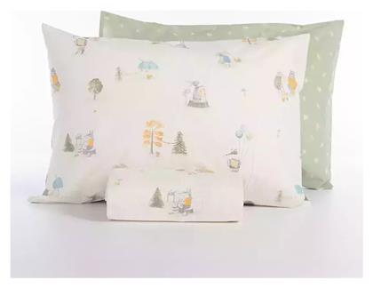 Nef-Nef Homeware Woodland Party Σετ Παιδική Παπλωματοθήκη Μονή με Μαξιλαροθήκη Βαμβακερή Μπεζ 160x240εκ.