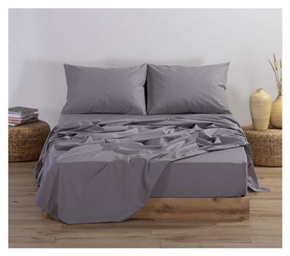 Nef-Nef Σεντόνι Διπλό με Λάστιχο 140x200+30εκ. Jersey Light Grey