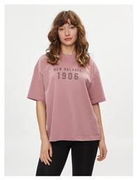 New Balance Γυναικείο Oversized T-shirt Ροζ