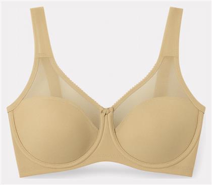 New Bra Lingerie Μπεζ Minimizer Σουτιέν με Μπανέλες