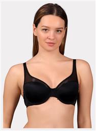 New Bra Lingerie Μαύρο Σουτιέν με Ελαφριά Ενίσχυση & Μπανέλες