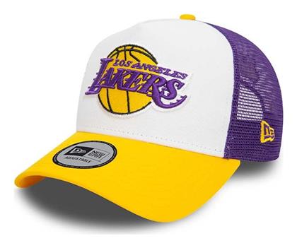 New Era Adult 9forty Nba Los Angeles Lakers Trucker Cap Άσπρο Κίτρινο 60503489 New Era