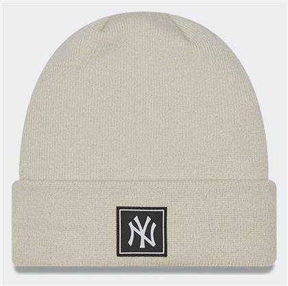 New Era Cuff York Yankees Team Beanie Ανδρικός Σκούφος Πλεκτός σε Μπεζ χρώμα