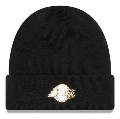 New Era Metallic Badge Cuff Loslak Beanie Ανδρικός Σκούφος Πλεκτός σε Μαύρο χρώμα