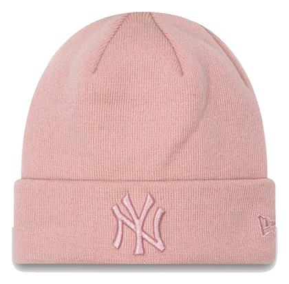 New Era New York Yankees Beanie Γυναικείος Σκούφος Πλεκτός σε Ροζ χρώμα