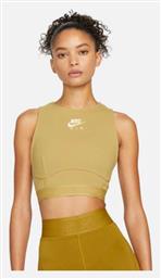 Nike Air Αμάνικο Crop Top Χακί