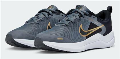 Nike Αθλητικά Παιδικά Παπούτσια Running Downshifter 12 Cool Grey / Metallic Gold / Black / White