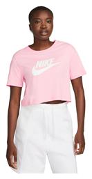 Nike Essential Γυναικείο Crop Top Κοντομάνικο Καλοκαιρινό Ροζ