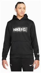 Nike F.C. Ανδρικό Φούτερ με Κουκούλα και Τσέπες Μαύρο