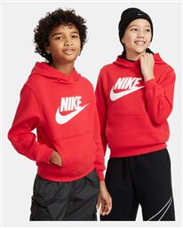 Nike Fleece Παιδικό Φούτερ Κόκκινο Club από το Siontis Athletics