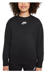 Nike Fleece Παιδικό Φούτερ Μαύρο Sportswear Club