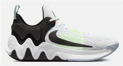 Nike Giannis Immortality 2 Χαμηλά Μπασκετικά Παπούτσια White / Black / Barely Volt / Grey Fog