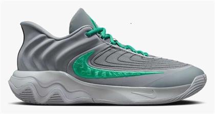 Nike Giannis Immortality 4 Χαμηλά Μπασκετικά Παπούτσια Smoke Grey / Wolf Grey / Dark Smoke Grey / Stadium Green