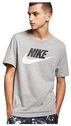 Nike Icon Futura Ανδρικό Αθλητικό T-shirt Κοντομάνικο Γκρι