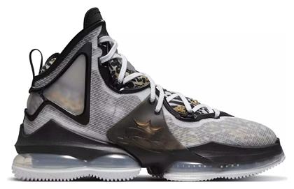 Nike LeBron 19 Ψηλά Μπασκετικά Παπούτσια White / Black / Metallic Gold