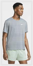 Nike Miler Ανδρικό Αθλητικό T-shirt Κοντομάνικο Dri-Fit Γκρι