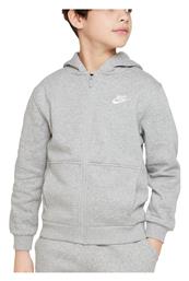 Nike Παιδική Ζακέτα Φούτερ Fleece Γκρι Sportswear Club από το E-tennis