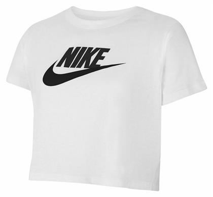 Nike Παιδικό Καλοκαιρινό Crop Top Κοντομάνικο Λευκό Futura