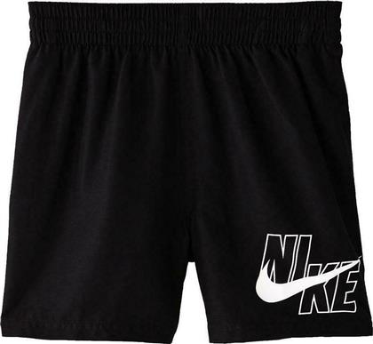 Nike Παιδικό Μαγιό Βερμούδα / Σορτς Logo Solid Lap 4'' για Αγόρι Μαύρο