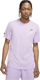 Nike Sportswear Ανδρικό T-shirt Μωβ με Λογότυπο