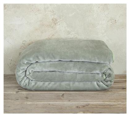 Nima Coperta Κουβέρτα Βελουτέ Μονή 160x220εκ. Sage Green