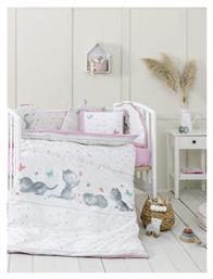 Nima Love Βρεφικό Κουβερλί Βαμβακερό Λευκό, Ροζ 100x140cm