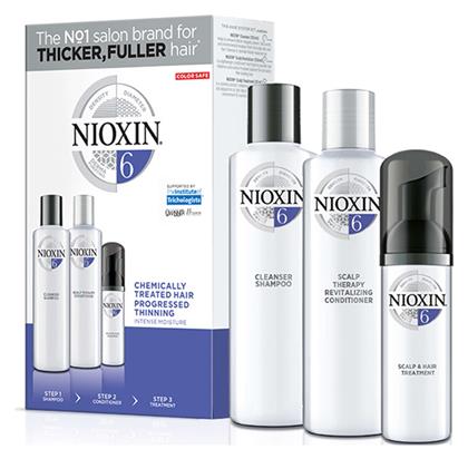 Nioxin Loyalty Kit 6 for Chemically Treated Hair, Progressed Thinning Σετ Θεραπείας Μαλλιών με Σαμπουάν 3τμχ από το Letif