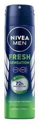 Nivea Men Fresh Sensation Αποσμητικό 72h σε Spray 150ml από το ΑΒ Βασιλόπουλος