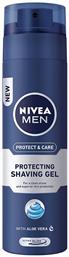 Nivea Men Protect & Care Gel Ξυρίσματος με Αλόη για Ευαίσθητες Επιδερμίδες 200ml από το Plus4u