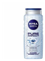 Nivea Men Pure Impact Αφρόλουτρο σε Gel για Άνδρες για Πρόσωπο , Μαλλιά & Σώμα 500ml από το Pharm24