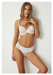 Norddiva Lingerie Δαντελένιο Σετ Εσωρούχων Σουτιέν με Brazil Γκρι