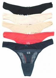 Norddiva Lingerie Olina Γυναικεία String MultiPack με Δαντέλα