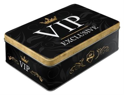 Nostalgic Art Vip Κουτί Γενικής Χρήσης με Καπάκι Μεταλλικό Μαύρο 23x16x7cm