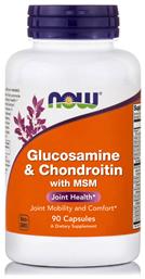 Now Foods Glucosamine & Chondroitin with Msm Συμπλήρωμα για την Υγεία των Αρθρώσεων 90 κάψουλες από το Pharm24