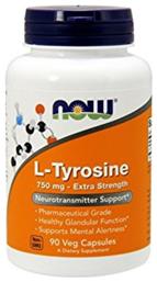 Now Foods L-Tyrosine 750mg 90 κάψουλες από το Pharm24