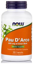 Now Foods Pau D' Arco 500mg 100 κάψουλες από το Pharm24