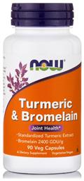 Now Foods Turmeric & Bromelain 90 φυτικές κάψουλες