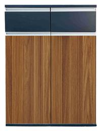 Ντουλάπι Γραφείου Ξύλινο Oscar Καρυδί-ανθρακί 80x40x120cm